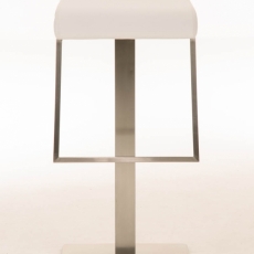 Barová stolička Lameng, syntetická koža, biela - 2