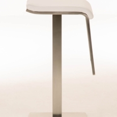 Barová stolička Lameng, syntetická koža, biela - 3