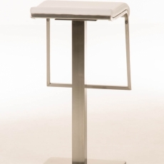 Barová stolička Lameng, syntetická koža, biela - 4