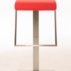 Barová stolička Lameng, syntetická koža, červená - 2