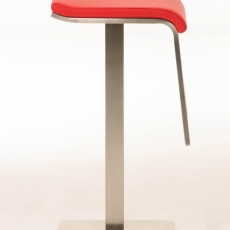 Barová stolička Lameng, syntetická koža, červená - 3