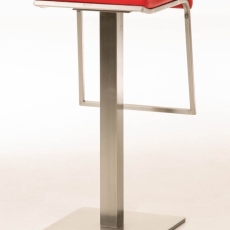 Barová stolička Lameng, syntetická koža, červená - 4