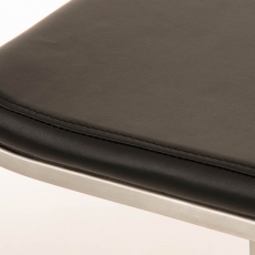 Barová stolička Lameng, syntetická koža, čierna - 5