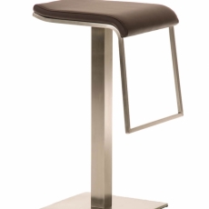 Barová stolička Lameng, syntetická koža, hnedá - 1