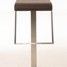 Barová stolička Lameng, syntetická koža, hnedá - 2