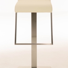 Barová stolička Lameng, syntetická koža, krémová - 2