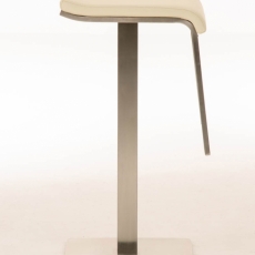 Barová stolička Lameng, syntetická koža, krémová - 3