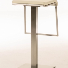 Barová stolička Lameng, syntetická koža, krémová - 4