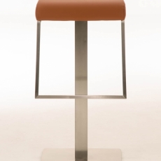 Barová stolička Lameng, syntetická koža, svetlo hnedá - 2
