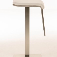 Barová stolička Lameng, textil, biela - 3