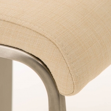 Barová stolička Lameng, textil, krémová - 6