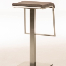 Barová stolička Lameng, textil, šedá - 4