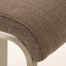 Barová stolička Lameng, textil, šedá - 6