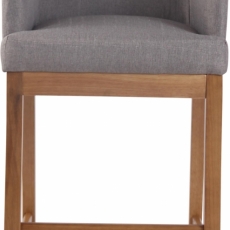 Barová stolička Lara, šedá / drevo - 2