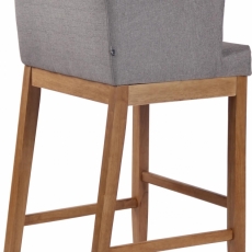 Barová stolička Lara, šedá / drevo - 4