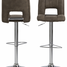 Barová stolička Larry (súprava 2 ks), hnedá - 2