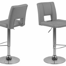 Barová stolička Larry (súprava 2 ks), sivá - 1