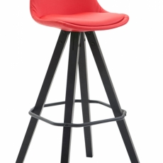 Barová stolička Laura, červená / čierna - 1