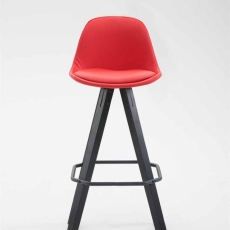 Barová stolička Laura, červená / čierna - 2