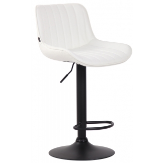 Barová stolička Lentini, syntetická koža, čierna / biela