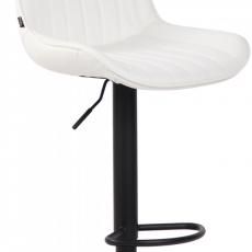 Barová stolička Lentini, syntetická koža, čierna / biela - 1