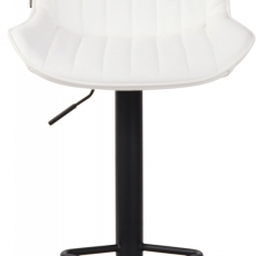 Barová stolička Lentini, syntetická koža, čierna / biela - 2