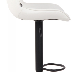 Barová stolička Lentini, syntetická koža, čierna / biela - 3