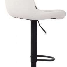 Barová stolička Lentini, syntetická koža, čierna / biela - 4