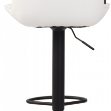 Barová stolička Lentini, syntetická koža, čierna / biela - 5