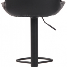 Barová stolička Lentini, syntetická koža, čierna / čierna - 5