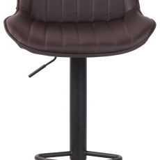 Barová stolička Lentini, syntetická koža, čierna / hnedá - 1