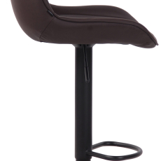 Barová stolička Lentini, syntetická koža, čierna / hnedá - 2