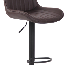 Barová stolička Lentini, syntetická koža, čierna / hnedá - 1