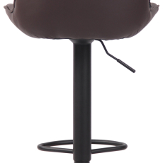 Barová stolička Lentini, syntetická koža, čierna / hnedá - 5