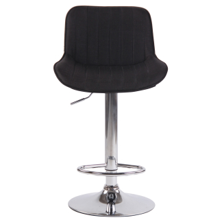 Barová stolička Lentini, textil, chróm / čierna