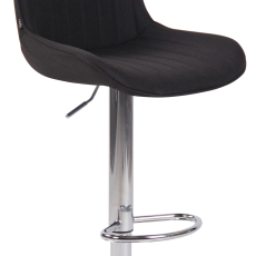 Barová stolička Lentini, textil, chróm / čierna - 1