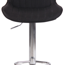 Barová stolička Lentini, textil, chróm / čierna - 2