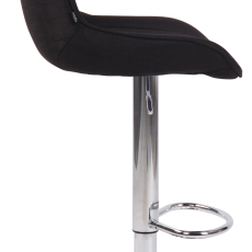 Barová stolička Lentini, textil, chróm / čierna - 3