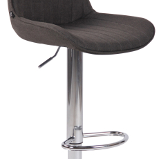 Barová stolička Lentini, textil, chróm / tmavo šedá - 1