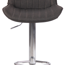 Barová stolička Lentini, textil, chróm / tmavo šedá - 2
