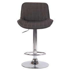 Barová stolička Lentini, textil, chróm / tmavo šedá