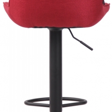 Barová stolička Lentini, textil, čierna / červená - 5