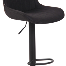 Barová stolička Lentini, textil, čierna / čierna - 1