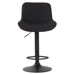 Barová stolička Lentini, textil, čierna / čierna