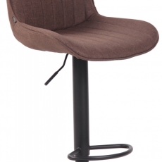 Barová stolička Lentini, textil, čierna / hnedá - 1
