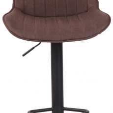 Barová stolička Lentini, textil, čierna / hnedá - 2