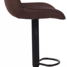 Barová stolička Lentini, textil, čierna / hnedá - 3
