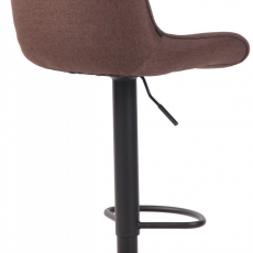 Barová stolička Lentini, textil, čierna / hnedá - 4
