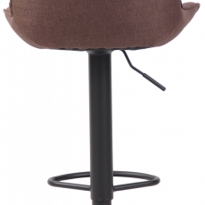 Barová stolička Lentini, textil, čierna / hnedá - 5