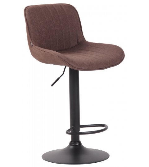 Barová stolička Lentini, textil, čierna / hnedá